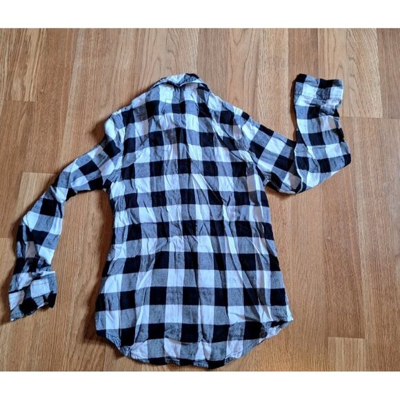 Justice Girl’s Gray Plaid Button Up Long Sleeve Western Style Short Kids Sz 10 - Picture 2 of 9